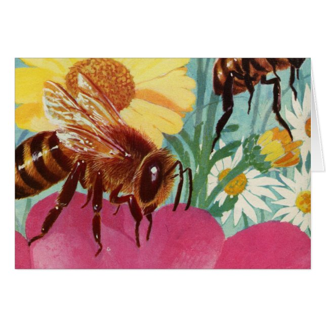 Cartão as abelhas fazem o mel (Frente Horizontal)