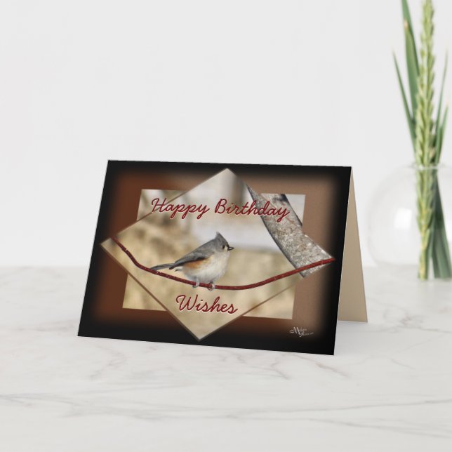 Cartão As aves canoras do Titmouse cartão-personalizam (Frente)