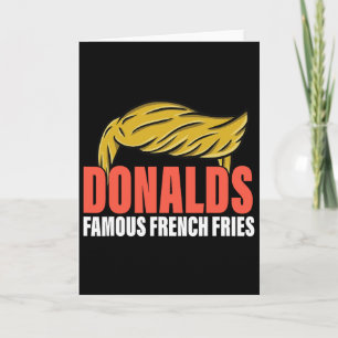 Cartão As Batatas Fritas Famosas de Donald Tornam as Bata