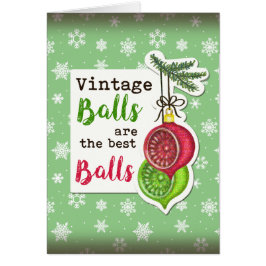 Cartão As bolas de vintage são as melhores bolas... Cartã