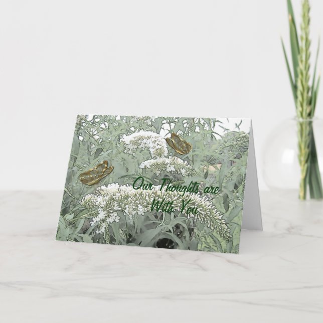 Cartão As borboletas em uma borboleta Bush personalizam (Frente)