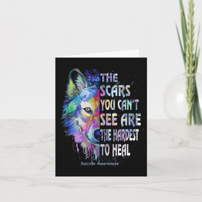 Cartão As cicatrizes Que Você Não Consegue Ver São As Mai (Frente)