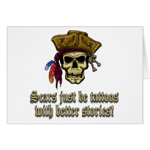 Cartão As cicatrizes são apenas tatuagens