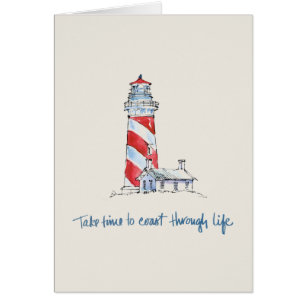 Cartão As citações litorais tomam o tempo costear com a