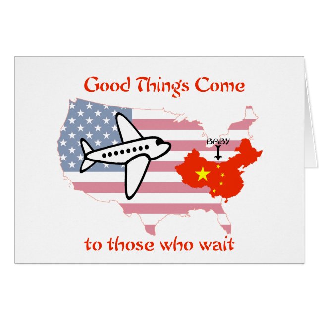 Cartão As coisas boas vêm para aqueles que esperam (Frente Horizontal)