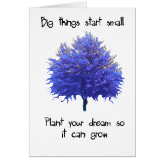 Cartão As coisas grandes começam pequeno