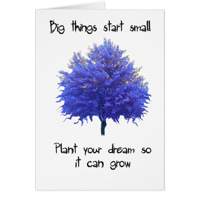 Cartão As coisas grandes começam pequeno (Frente)