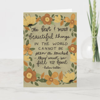 Cartão As Coisas Mais Lindas, Helen Keller