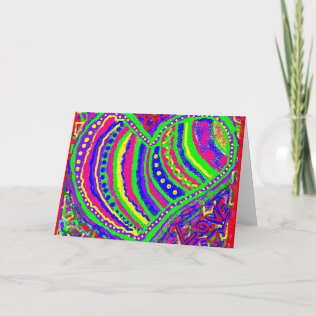 Cartão As cores do amor (Frente)