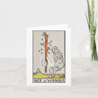 Cartão Ás das varas - Rider Waite Smith tarot