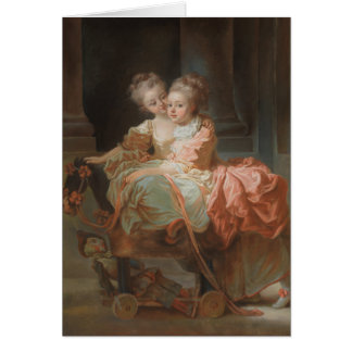 Cartão As duas irmãs - Jean-Honoré Fragonard