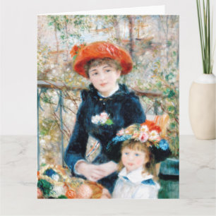 Cartão As Duas Irmãs, No Terraço Auguste  Renoir   
