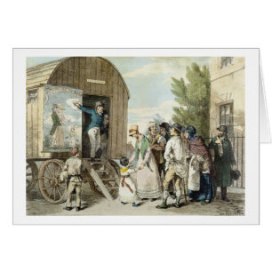 Cartão As feiras: A mostra, c.1821 (litho da cor)