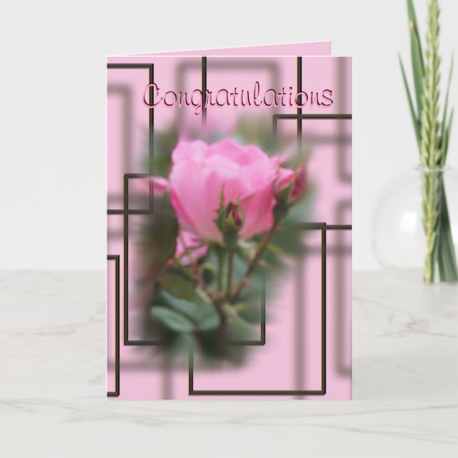 Cartão As felicitações cor-de-rosa do KO fazem toda a (Frente)