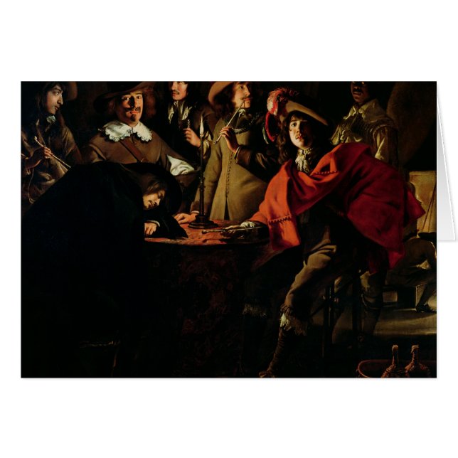 Cartão As guardas que fumam, 1643 (Frente Horizontal)