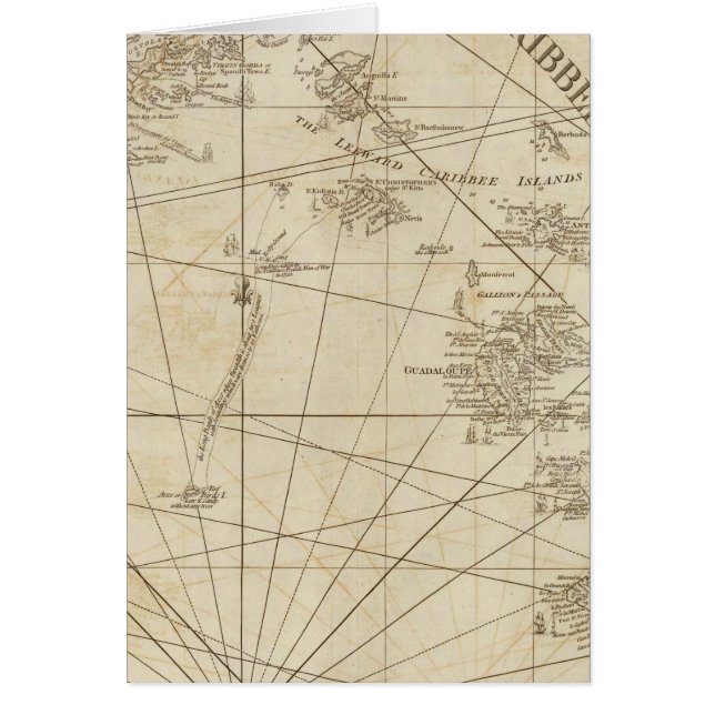 Cartão As Ilhas Caribes, as Ilhas Virgens (Frente)