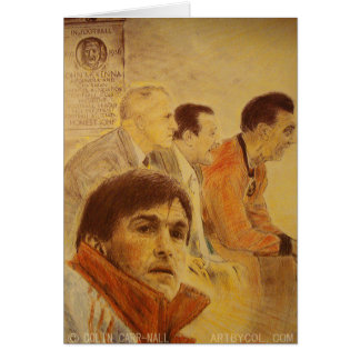 Cartão As legendas pelo artista Colin Carr-Nall de