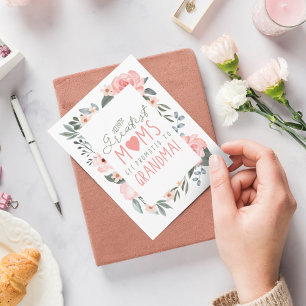 Cartão As Maiores Mães São Promovidas Para A Avó Floral