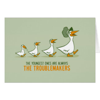 Cartão As mais novos são sempre os instigadores