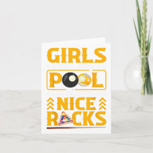 Cartão As Meninas Que Jogam Piscina Têm Bons Racks Engraç