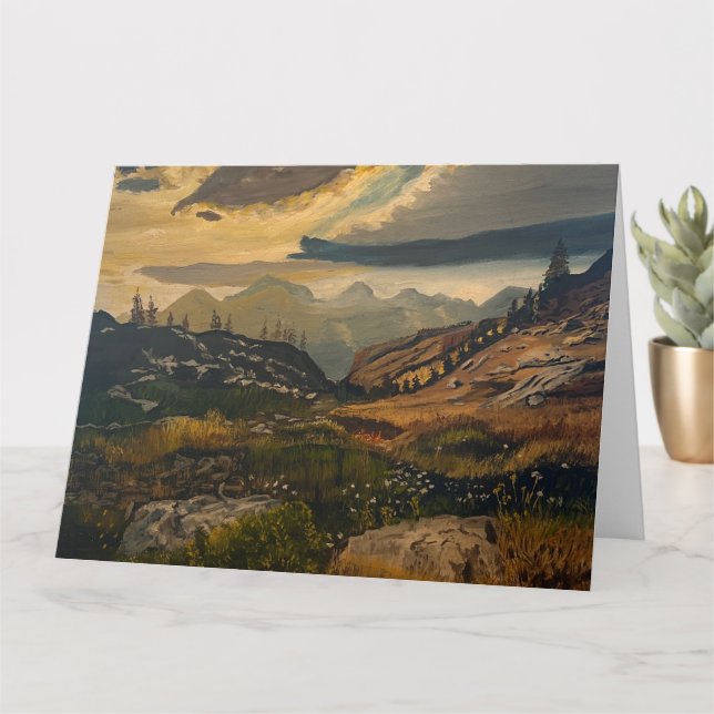 Cartão Às Montanhas, Original por Gary Poling (Planta pequena)