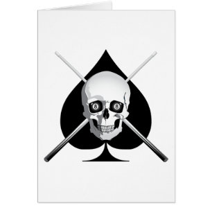 Cartão Ás mortal dos bilhar