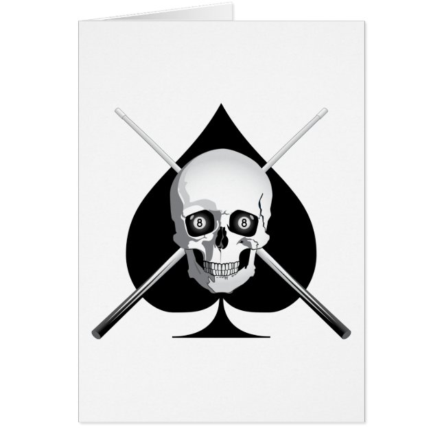 Cartão Ás mortal dos bilhar (Frente)