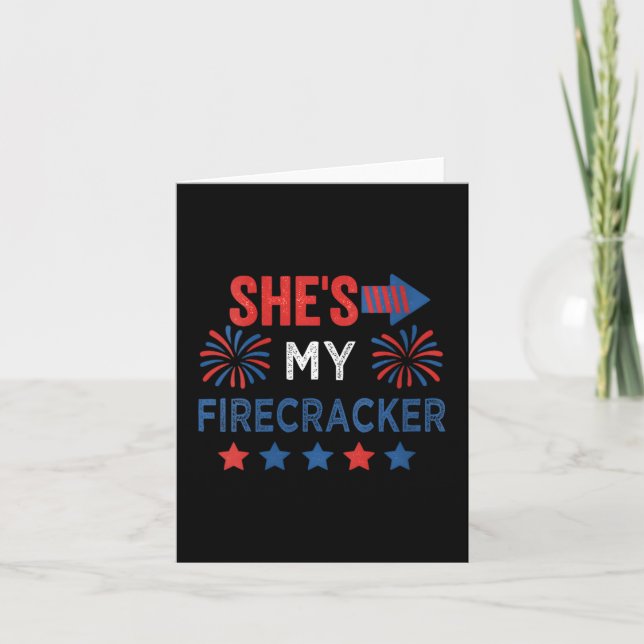 Cartão As Mulheres Cavam Meu Firecracker Correspondente A (Frente)