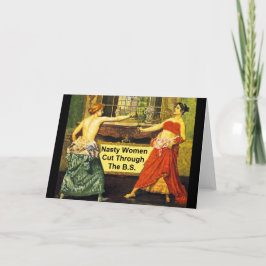 Cartão As mulheres desagradáveis cortaram completamente o
