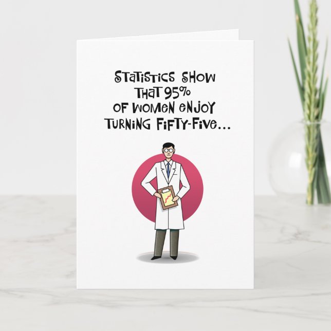 Cartão As mulheres desfrutam da 55ª carta de aniversário (Frente)