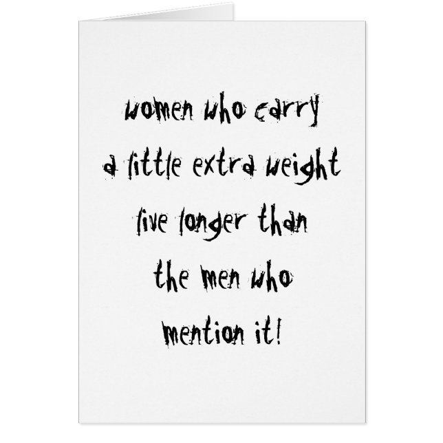 Cartão As mulheres vivem mais por muito tempo (Frente)