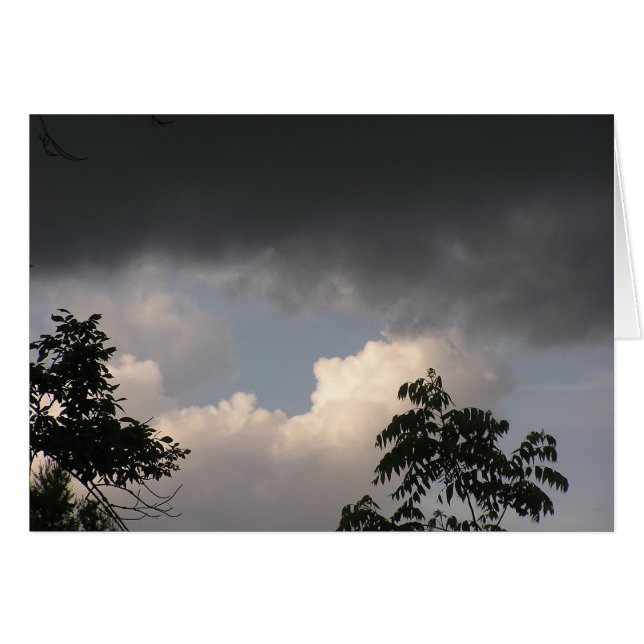 Cartão As nuvens escuras não permanecem por muito tempo (Frente horizontal)