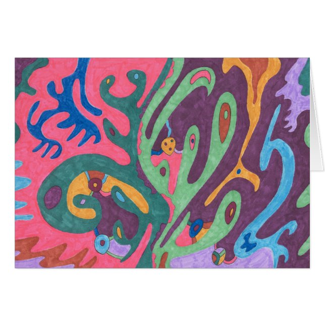Cartão "As One" Abstrato Art (Frente Horizontal)