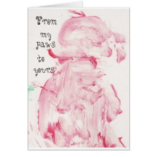 Cartão As patas de Sadie, de, minhas, patas, a, seu