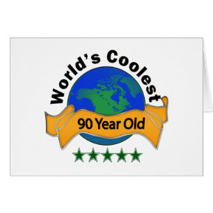Cartão As pessoas de 90 anos as mais frescas do mundo