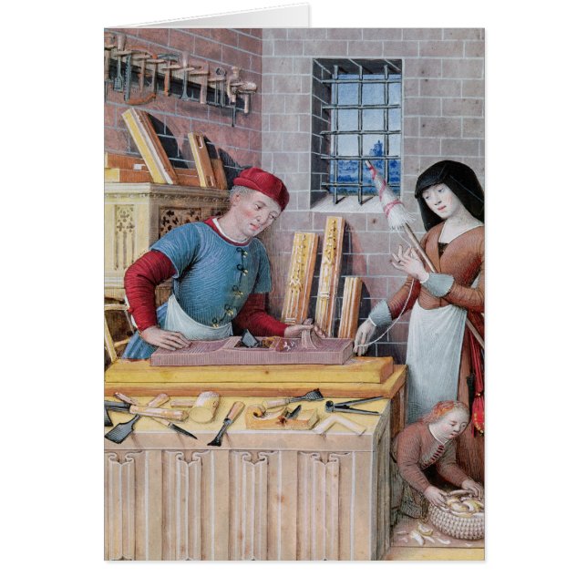 Cartão As quatro condições da sociedade: Trabalho (Frente)