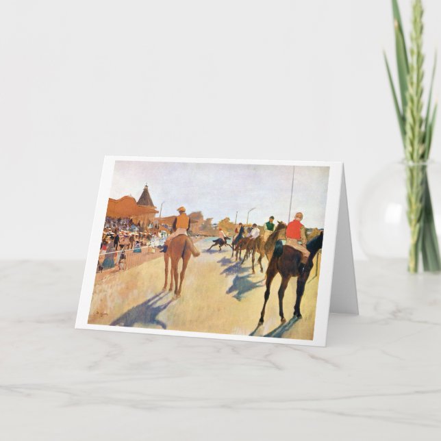 Cartão As Raças dos Cavalos (O Desfile), Edgar Degas (Frente)