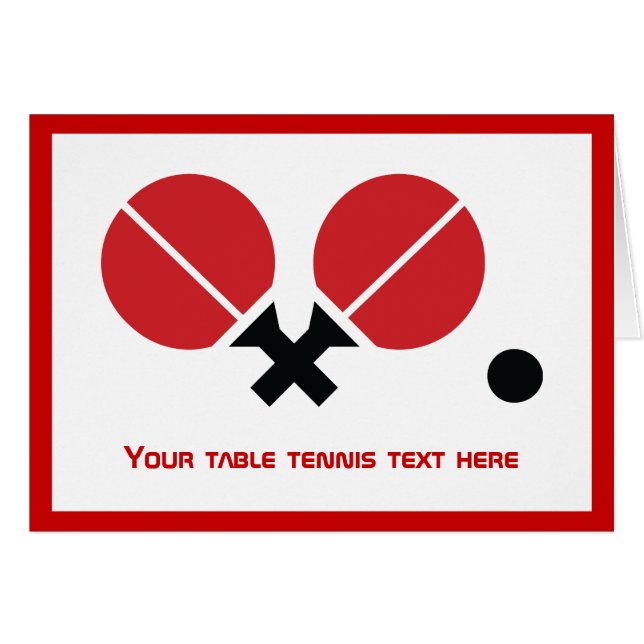 Cartão As raquetes e a bola do sibilo-pong do ténis de (Frente Horizontal)