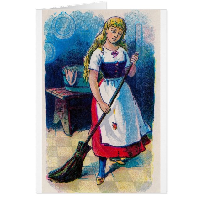 Cartão As tarefas de Cinderella (Frente)