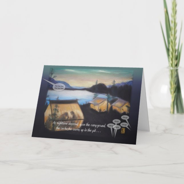 Cartão As tendas de pastel nos sons noturnos sunset são i (Frente)