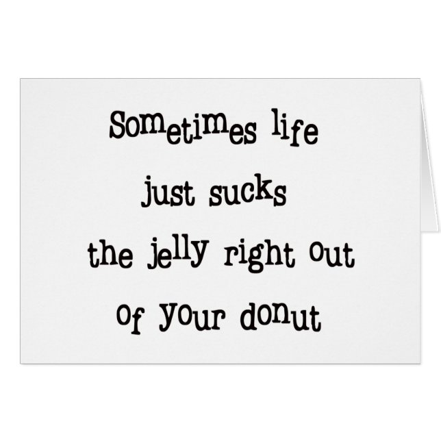 Cartão Às vezes, a vida... (Frente Horizontal)