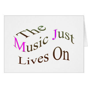 Cartão As vidas da música apenas sobre
