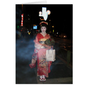 Cartão Asakusa Geisha Neo Tóquio