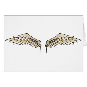 Cartão Asas bege
