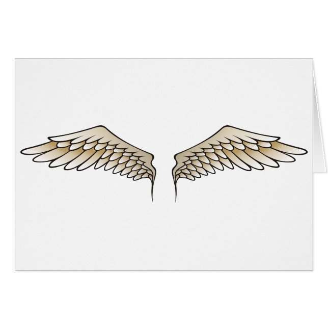 Cartão Asas bege (Frente Horizontal)