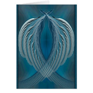 Cartão Asas da arte abstracta da paz