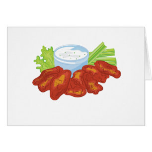 Cartão Asas de frango fritas