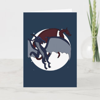 Cartão Ascended Mythical Fantasy Dragon Moon Blank Inside