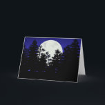 Cartão Ascensão de placa de saudação Lua de inverno<br><div class="desc">Inspirada por uma legal noite nítida nas montanhas.</div>