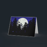 Cartão Ascensão de placa de saudação Lua de inverno<br><div class="desc">Inspirada por uma legal noite nítida nas montanhas.</div>